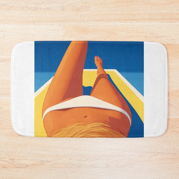 Item preview, Bienvenue Sur La - French Riviera Bikini View Travel Poster designed and sold by Vicky021.