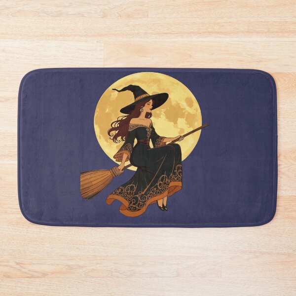 Item preview, Young Goth Witch Sat Astride A Besom Vector Art designed and sold by taiche.