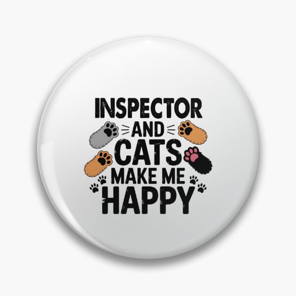 Item preview, Inspector And Cats Make Me Happy - Funny Inspector Cats Lover designed and sold by Oussinc.
