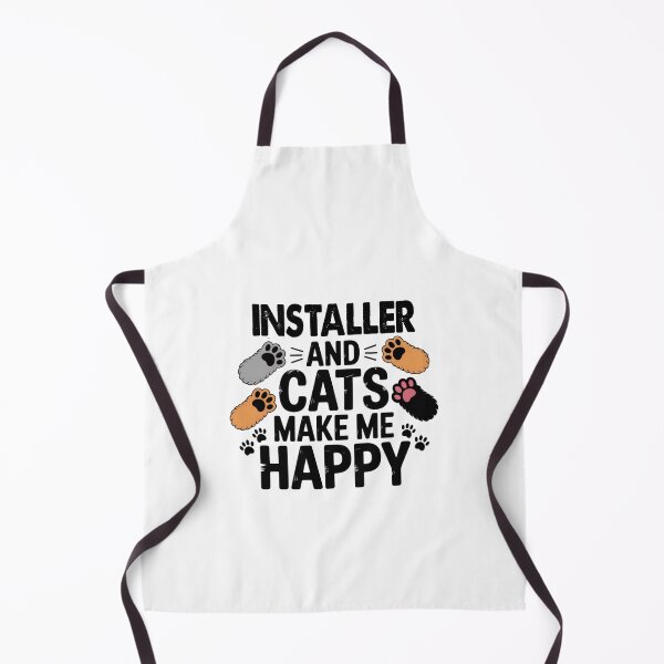 Item preview, Installer And Cats Make Me Happy - Funny Installer Cats Lover designed and sold by Oussinc.