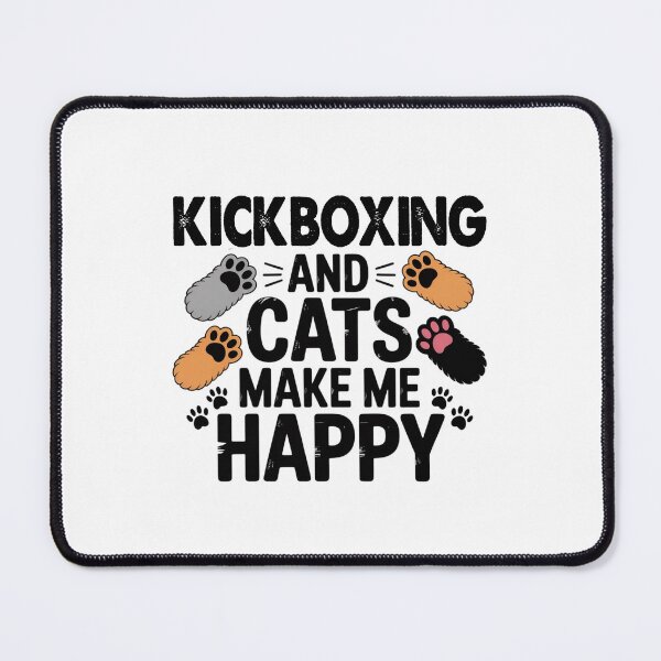 Item preview, Kickboxing And Cats Make Me Happy - Funny Kickboxing Cats Lover designed and sold by Oussinc.