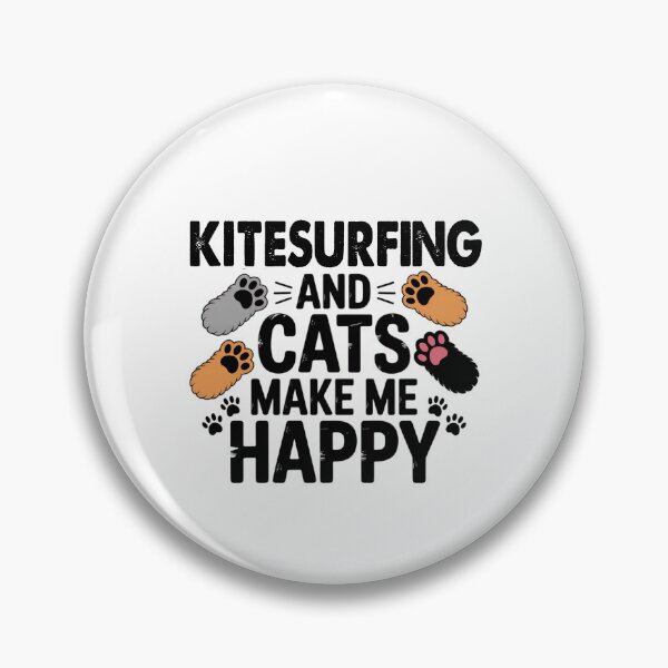 Item preview, Kitesurfing And Cats Make Me Happy - Funny Kitesurfing Cats Lover designed and sold by Oussinc.