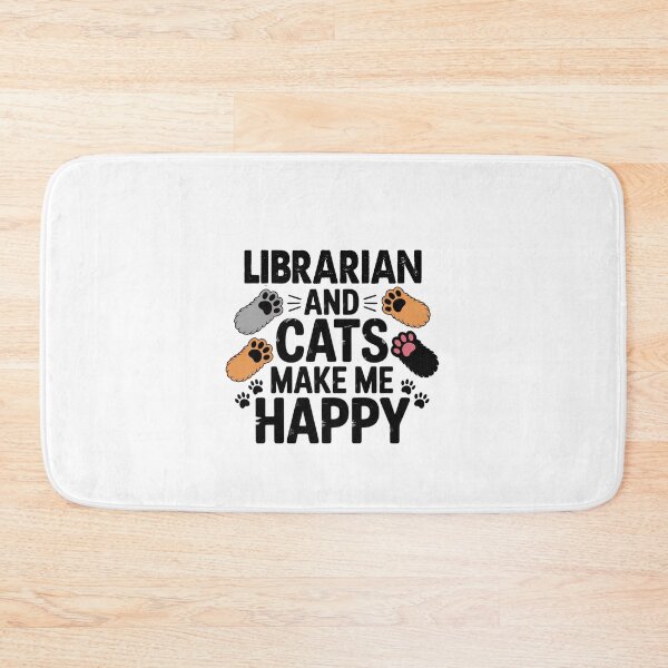 Item preview, Librarian And Cats Make Me Happy - Funny Librarian Cats Lover designed and sold by Oussinc.