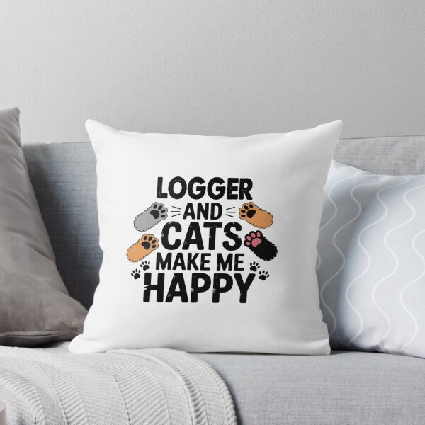 Item preview, Logger And Cats Make Me Happy - Funny Logger Cats Lover designed and sold by Oussinc.