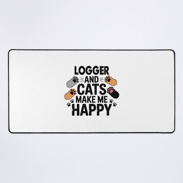 Item preview, Logger And Cats Make Me Happy - Funny Logger Cats Lover designed and sold by Oussinc.