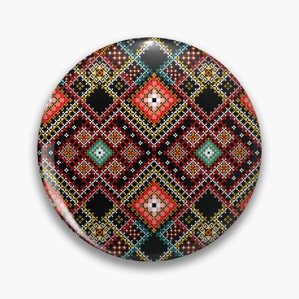 Item preview, Red & Gold Pixel Ethnic Pattern designed and sold by Khwanchai.