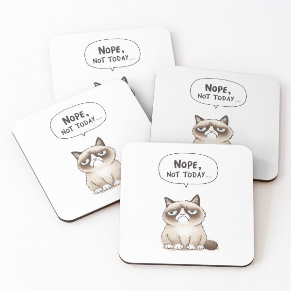 Item preview, Grumpy Cat Saying "Nope. Not Today." – Funny Sarcastic Quote designed and sold by VectiveLab.