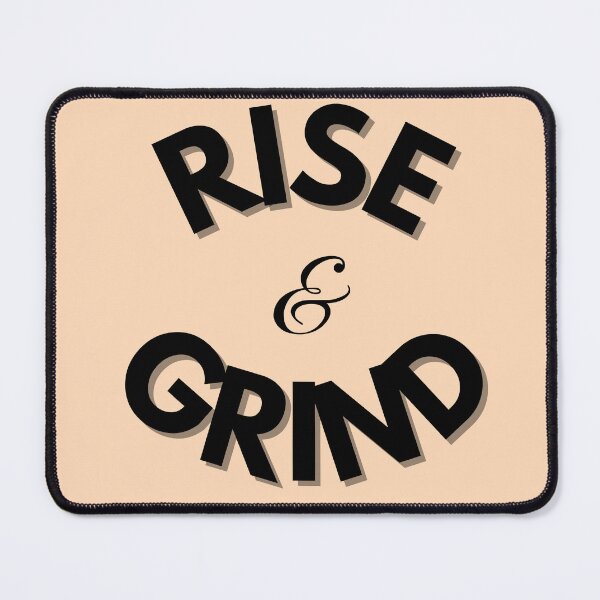 Item preview, Rise and Grind – Bold Motivational Typography for Hustlers and Dreamers on Peach Background designed and sold by thoratsdesign.