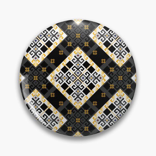 Item preview, Black & Gold Pixel Greek Pattern designed and sold by Khwanchai.
