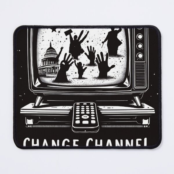 Item preview, Arafed image of a television with a message that reads change channel not system designed and sold by cafegrafis.
