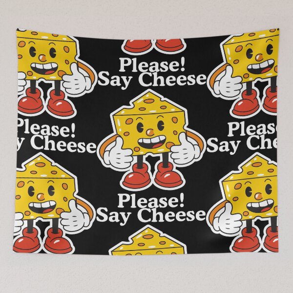 Item preview, Say Cheese Please Happy Cheese White Glove Fun designed and sold by SplashTastic.
