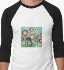 Camiseta ¾ bicolor para hombre Dapple Doxie