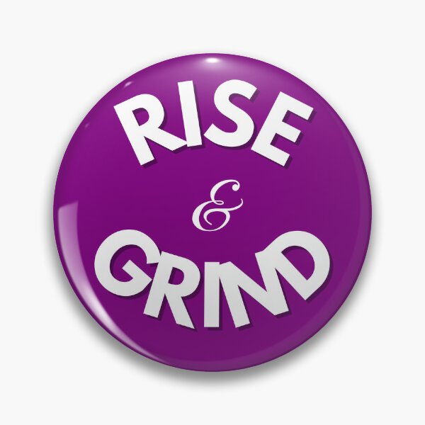 Item preview, Rise and Grind – Bold Motivational Typography for Hustlers and Dreamers on Purple Background  designed and sold by thoratsdesign.