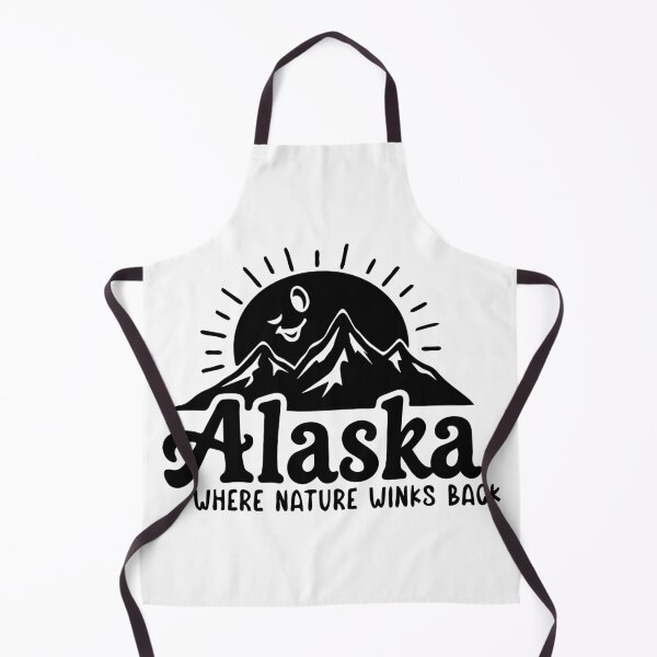 Item preview, Alaska Mountain Quote – Where Nature Winks Back – Funny Wilderness Design designed and sold by Kathryn Creates.