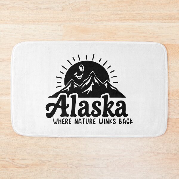 Item preview, Alaska Mountain Quote – Where Nature Winks Back – Funny Wilderness Design designed and sold by Kathryn Creates.