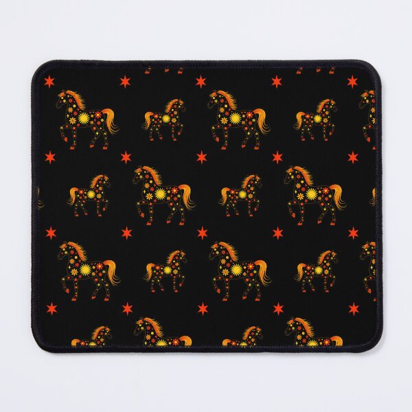 Item preview, Elegant fire horse seamless design with gold details designed and sold by Artchyzh.