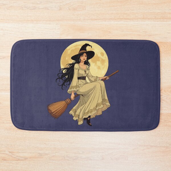 Item preview, Boho-inspired Witchy Woman Astride A Besom designed and sold by taiche.