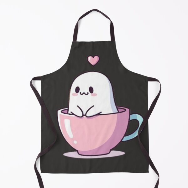 Item preview, Kawaii Ghost in a Coffee Cup – Cozy Ghost Character designed and sold by PunnyBean.