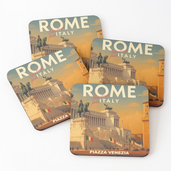 Item preview, ROME – PIAZZA VENZIA - Heart of Marble - Poster and Greeting Card designed and sold by Earth Celebration Designs.