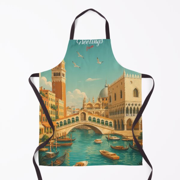 Item preview, Greetings from VENICE | ITALY - Modern Colorful City View designed and sold by Earth Celebration Designs.