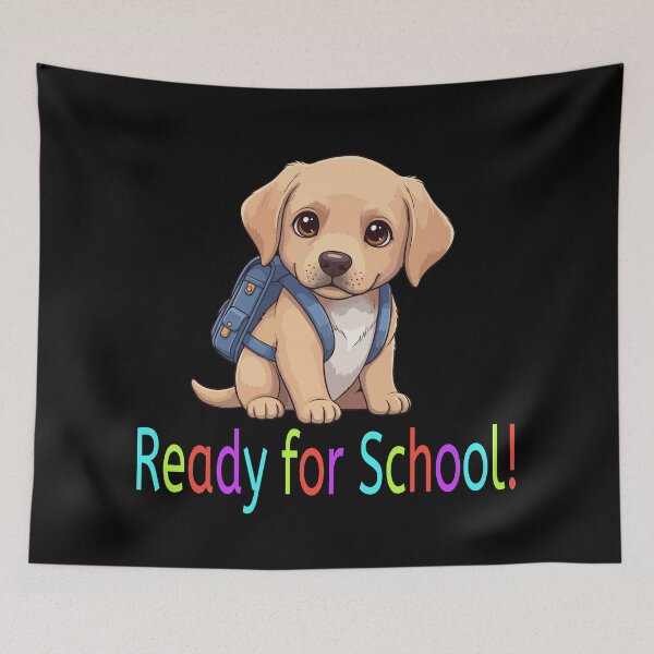 Item preview, Ready for School Cute Labrador Puppy – Back to School designed and sold by The Real Life Symphony.