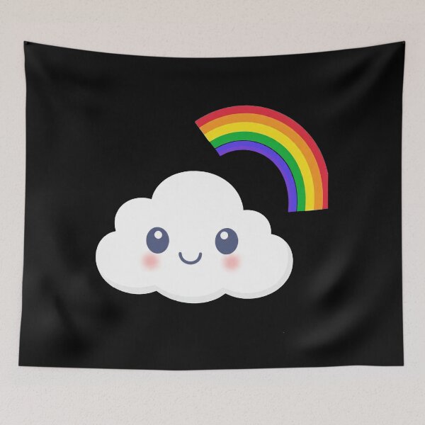 Item preview, Happy Cloud Rainbow – Uplifting Kawaii Art designed and sold by 001Haiba.