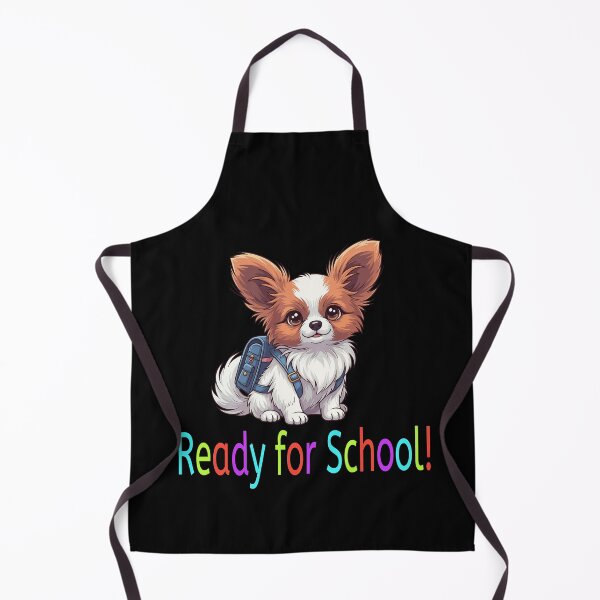 Item preview, Ready for School Cute Papillon Puppy – Back to School designed and sold by The Real Life Symphony.