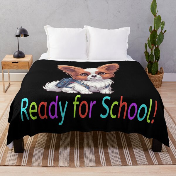Item preview, Ready for School Cute Papillon Puppy – Back to School designed and sold by The Real Life Symphony.