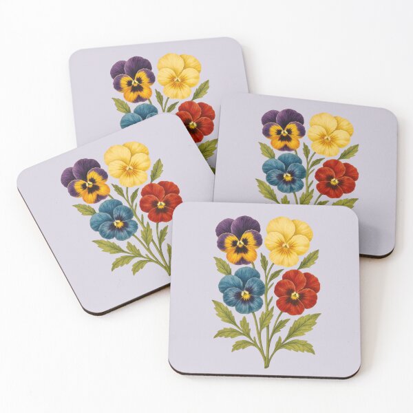 Item preview, Colorful Pansies - Vintage Botanical Illustration designed and sold by Myra365Art.