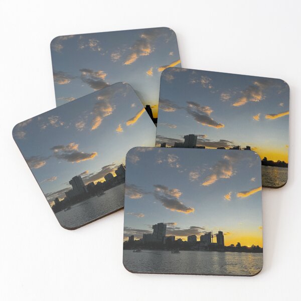 Item preview, Sunset behind the modern part of Vienna designed and sold by Nuvijo.