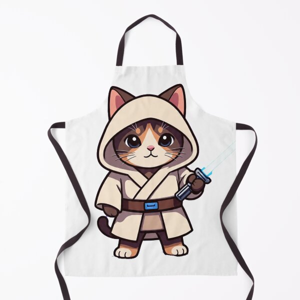 Item preview, Space Warrior Cat – Cute Galactic Kitty with Lightsaber designed and sold by 001Haiba.