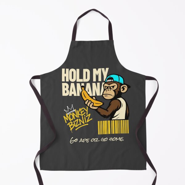 Item preview, Hold my banana - Sarcastic monkey statement with humor designed and sold by Malek Design.