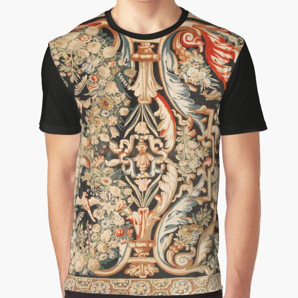 Item preview, Antique French Gobelins Aubusson Tapestry Print designed and sold by Vicky Brago-Mitchell®.