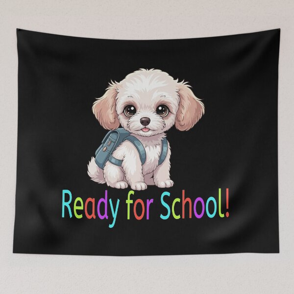Item preview, Ready for School Cute Teacup Poodle Puppy – Back to School.png designed and sold by The Real Life Symphony.