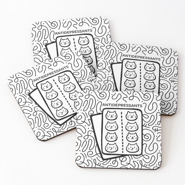 Item preview, Antidepressant Cats – Daily Dose of Emotional Support designed and sold by Tattyarts.