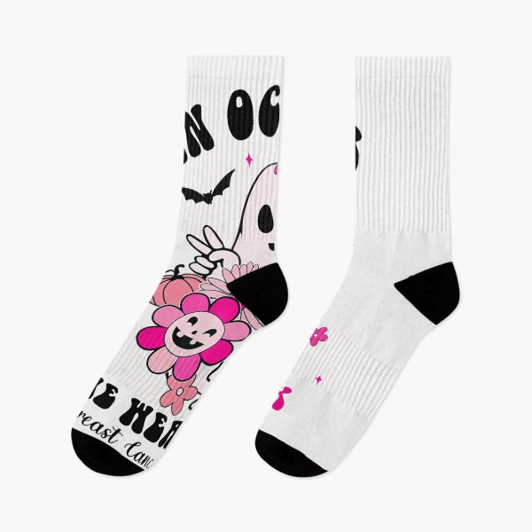 Item preview, ghost In October We Wear Pink Breast Cancer Awareness designed and sold by grumpzara.