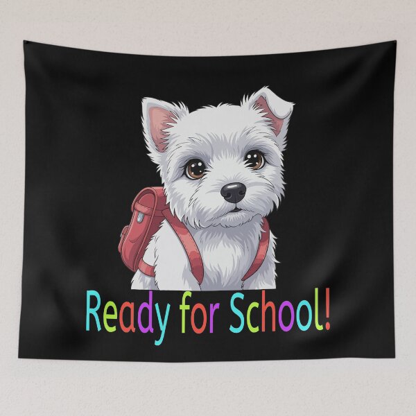 Item preview, Ready for School Cute Westie Puppy – Back to School designed and sold by The Real Life Symphony.