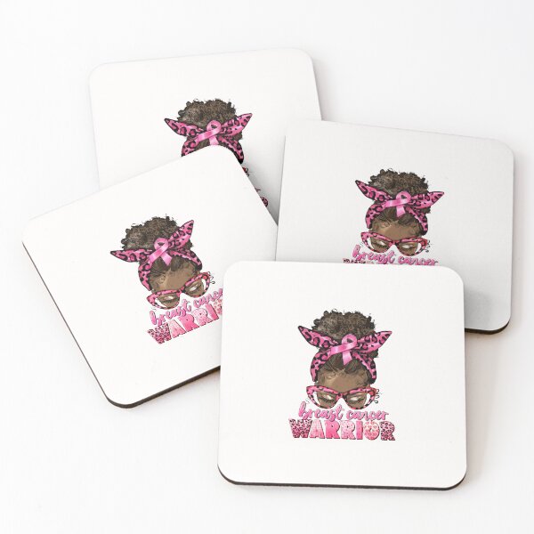 Item preview, Breast Cancer Warrior Afro Messy Bun designed and sold by grumpzara.