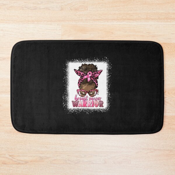 Item preview, Breast Cancer Warrior Afro Messy Bun designed and sold by grumpzara.