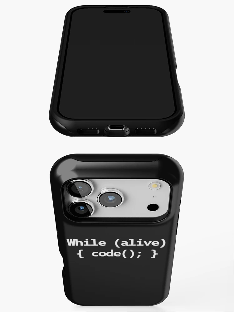 Thumbnail 3 of 4, iPhone Case, While Alive Code Loop designed and sold by Code Monkeys.