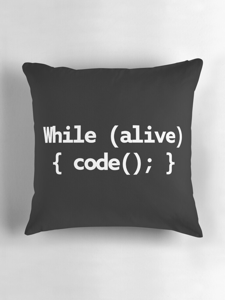 Thumbnail 3 of 4, Pillow, While Alive Code Loop designed and sold by WebBest.