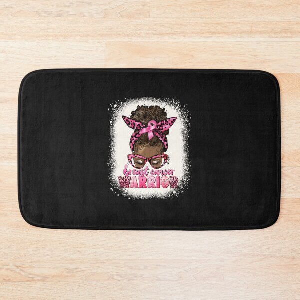Item preview, Breast Cancer Warrior Afro Messy Bun designed and sold by grumpzara.