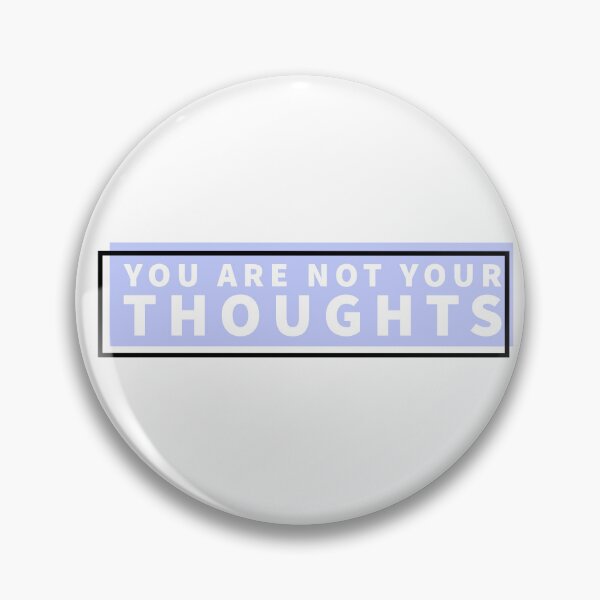 Artikelvorschau, Du bist nicht deine Gedanken, lila Design entworfen und verkauft von Thought2reality.