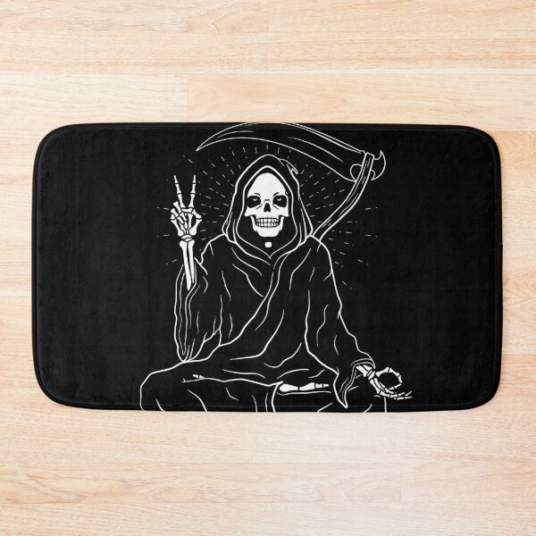 Item preview, Zen Smiling Grim Reaper Peace Sign Meditation designed and sold by 84collective.