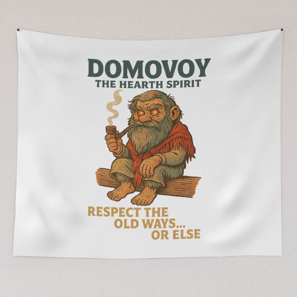 Item preview, T-shirt with a motif from Slavic mythology: Domovoy designed and sold by PROJEKT CERTPRO.