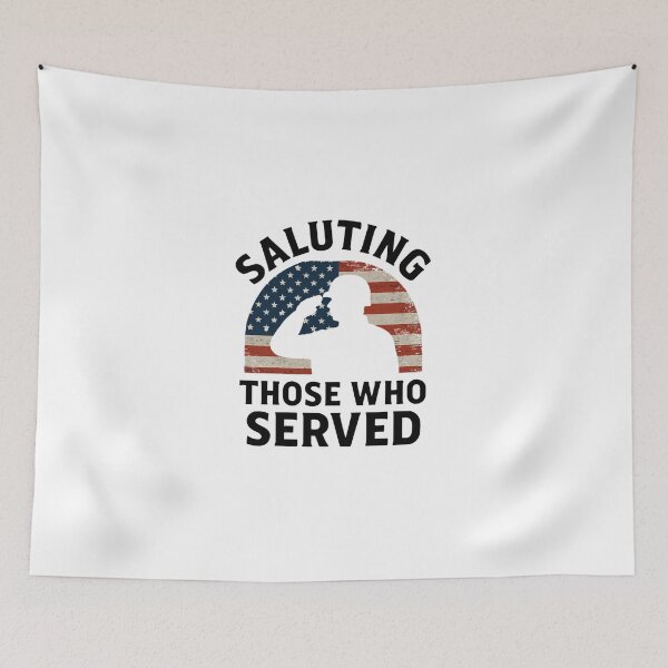 Item preview, Saluting Those Who Served | Patriotic Military Tribute Design designed and sold by Rank Sol.
