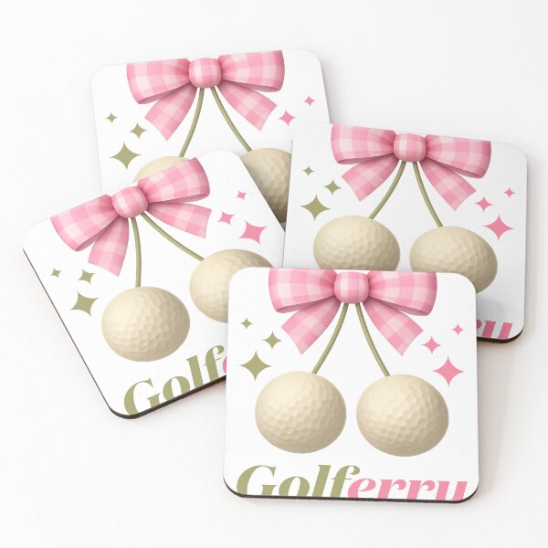 Item preview, Cute Cherry Golf Balls Bow – Pink Girly Golferry  Design designed and sold by Krmdesign.