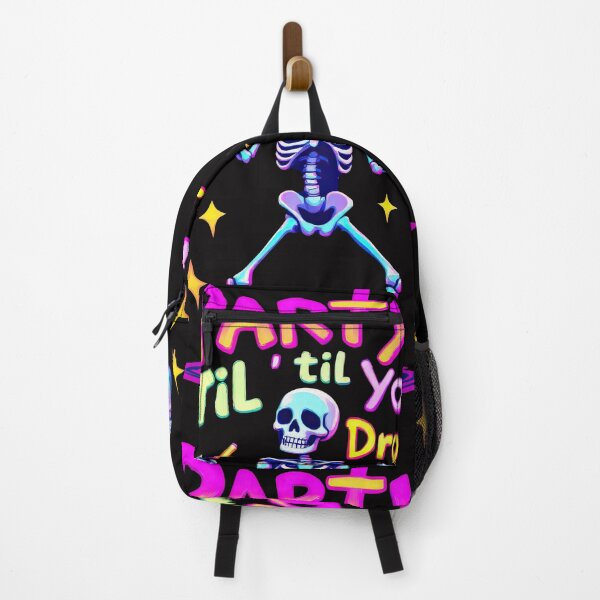 Item preview, A close up of a skeleton with a party till you drop sign designed and sold by cafegrafis.