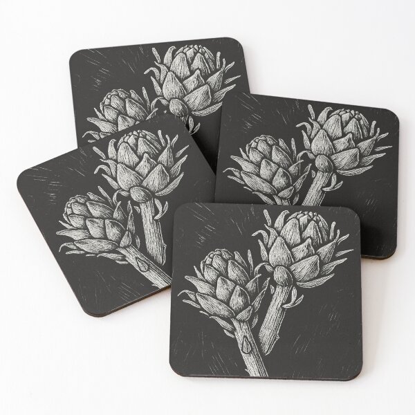 Item preview, Modern Linocut Style Artichokes – Black & White Bold Botanical designed and sold by Pacika.