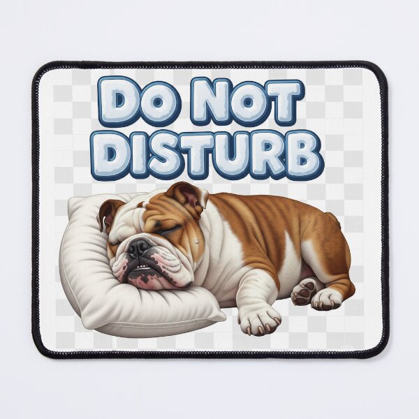 Item preview, Bulldog Cartoon Design – “Do Not Disturb” Funny Pet Sleep Quote designed and sold by Vibe-Studio.
